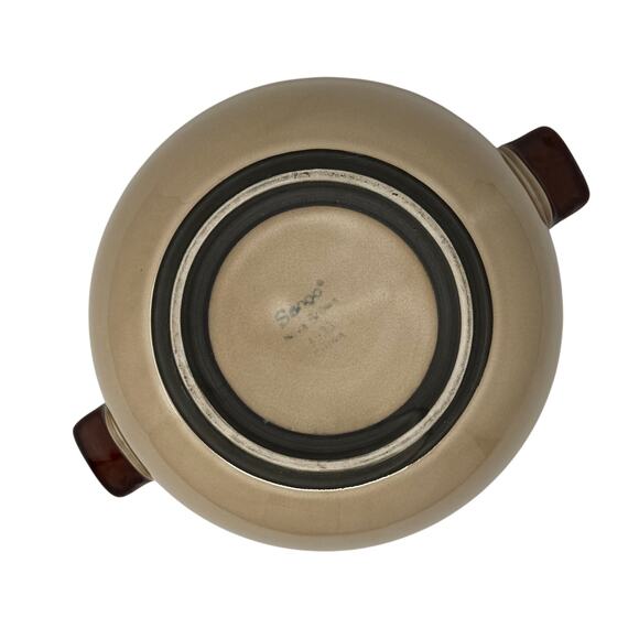 Sango Splash Brown 4951 Stoneware 3 Qt Covered Casserole Dutch Oven - Picture 4 of 10